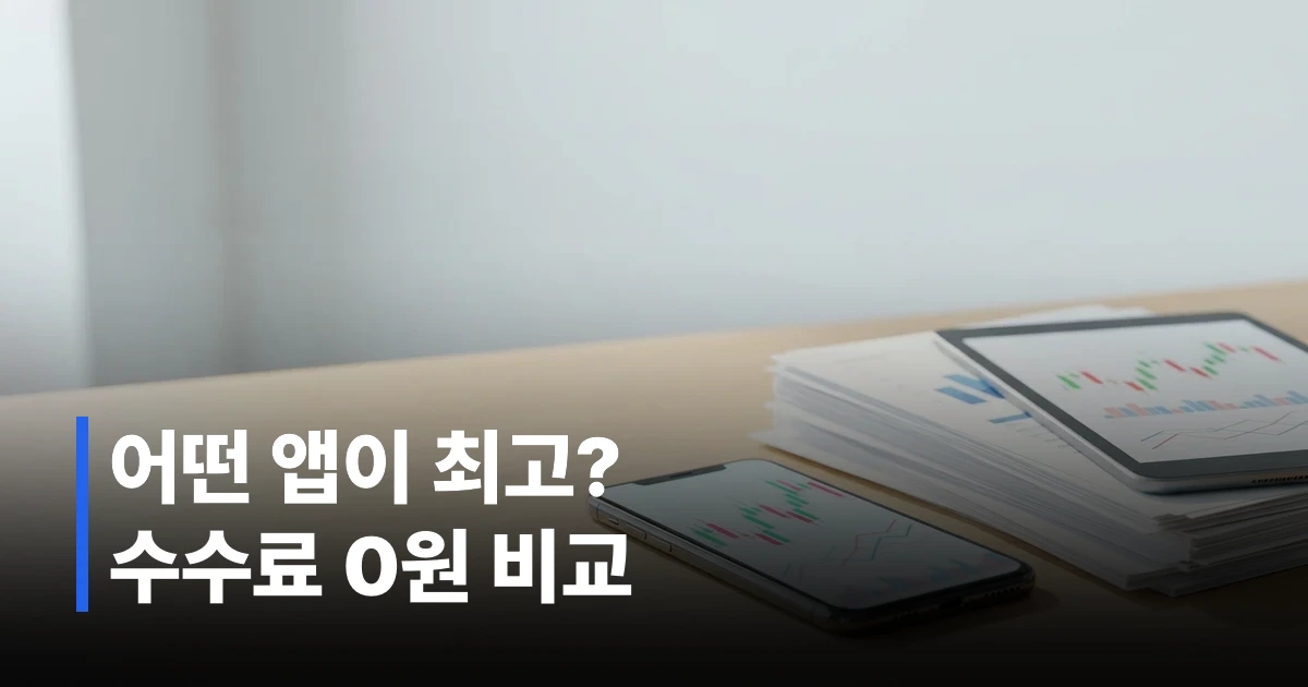 2026년 주요 주식 어플 비교 화면과 스마트폰 차트
