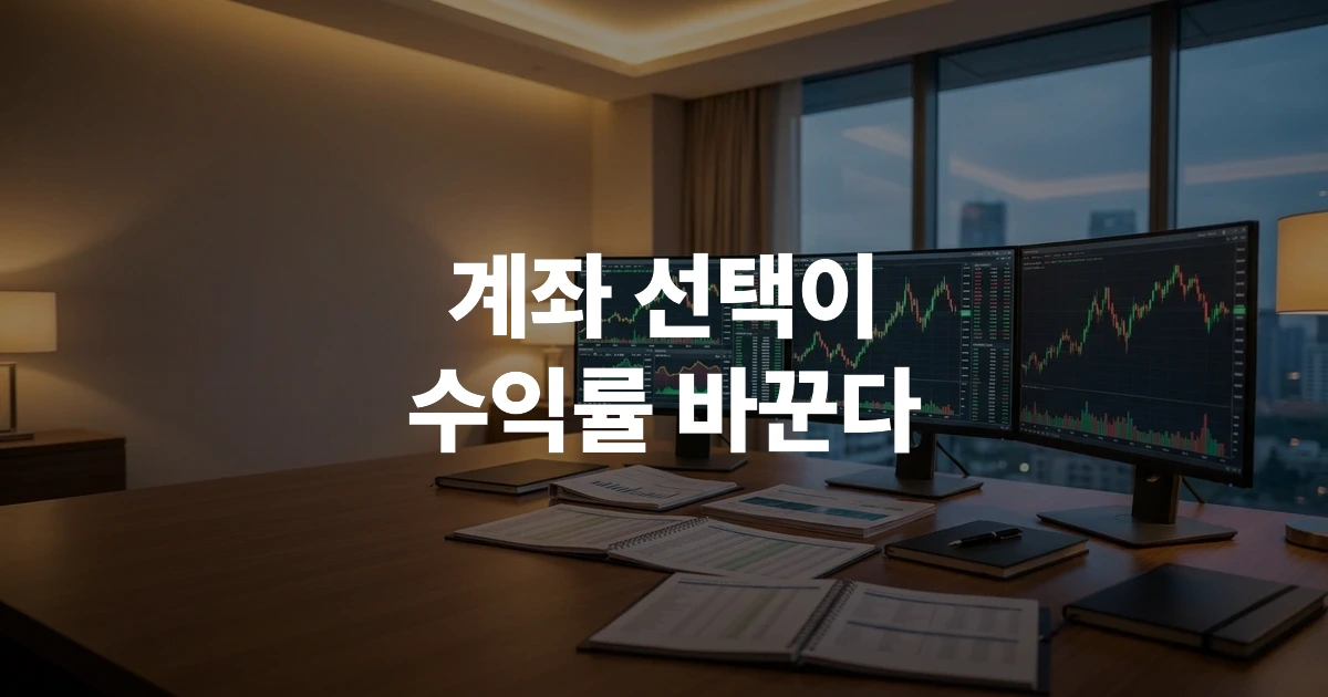 2026년 주요 증권사 계좌 종류 및 세금 혜택 비교 차트