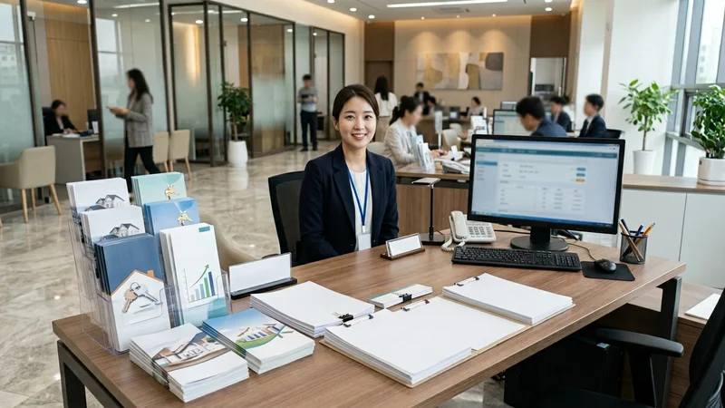 서민금융 대출 안내 책자와 신청서가 놓인 금융 상담 자료