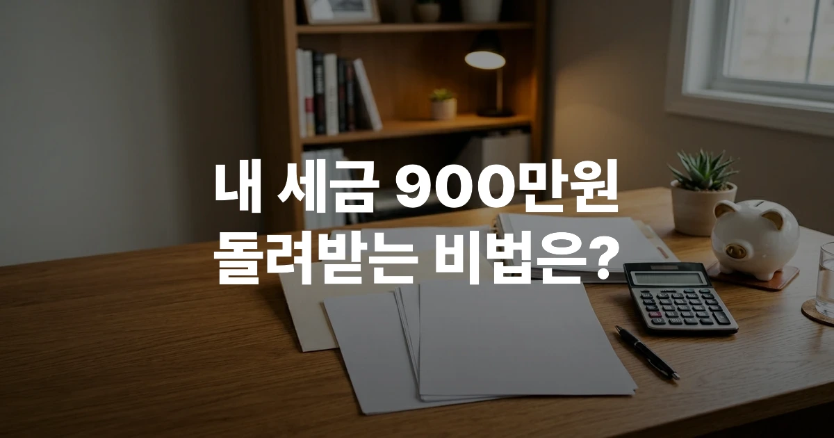 연금저축과 ISA 절세를 설명하기 위한 금융 계획용 데스크 소품들