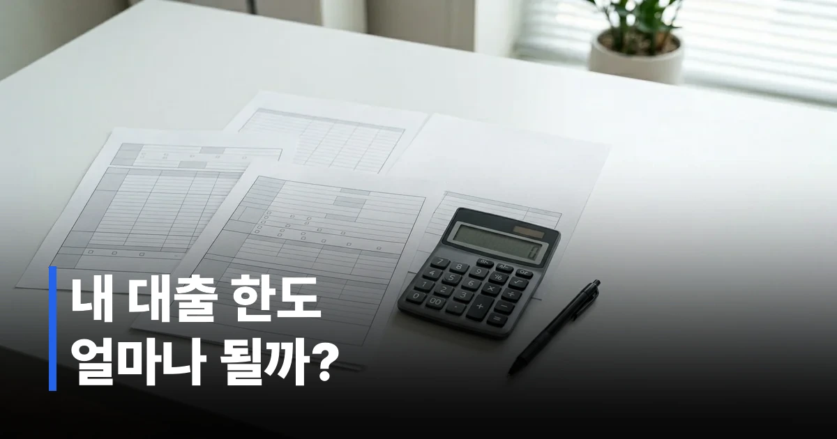직장인 대출 신청서와 금융 서류가 놓인 사무용 책상