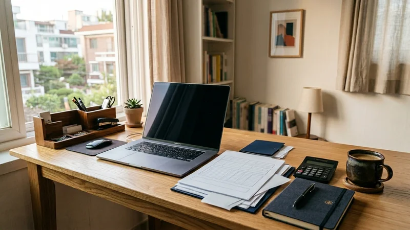 소득증빙 문서와 신용점수 관리 관련 금융 서류 이미지