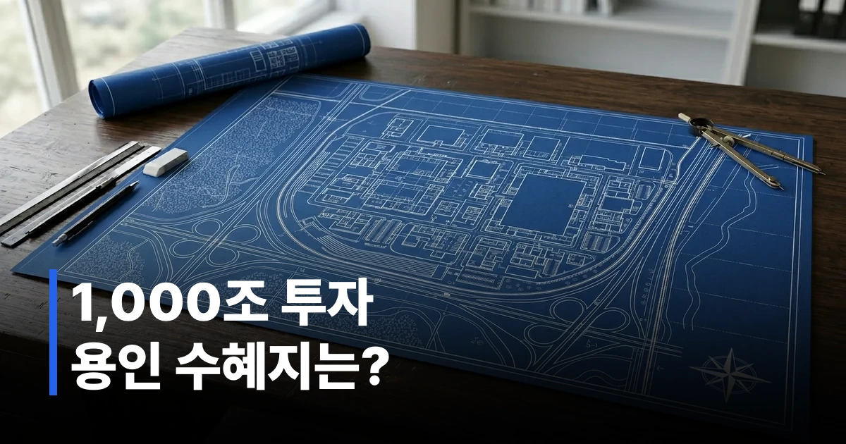 용인 반도체 클러스터 개발 조감도 및 도로망 계획도