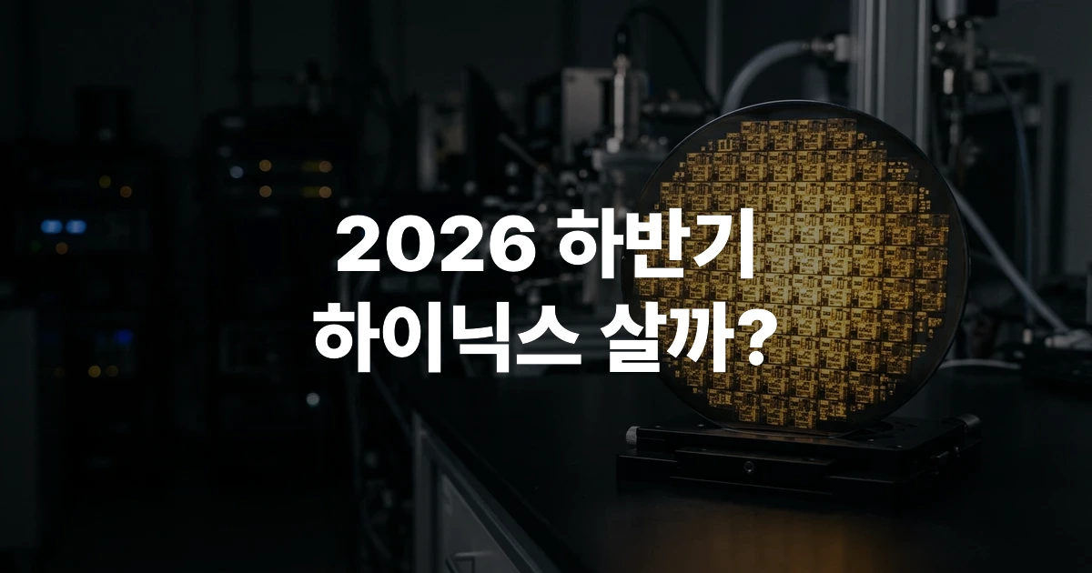 SK하이닉스 본사 연구소의 첨단 반도체 웨이퍼 클로즈업 사진
