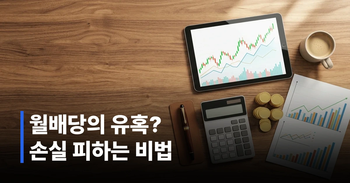 커버드콜 ETF의 개념과 월배당 수익 배분 구조를 나타내는 그래픽 일러스트