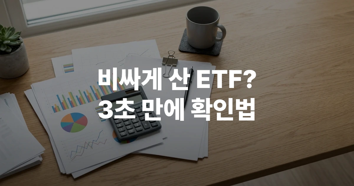 증권사 MTS를 활용한 실시간 ETF 괴리율 및 iNAV 확인 화면 예시