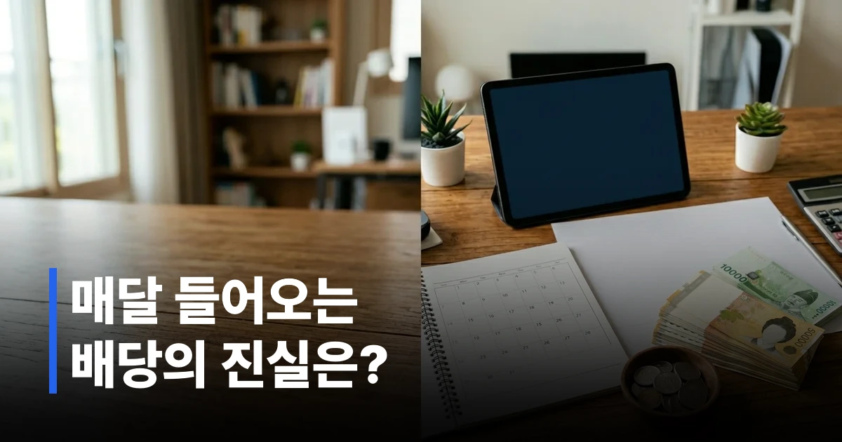 월배당 ETF 유형별 구조 비교 — 주식형·채권형·리츠형·커버드콜형 분배 재원과 특징 인포그래픽
