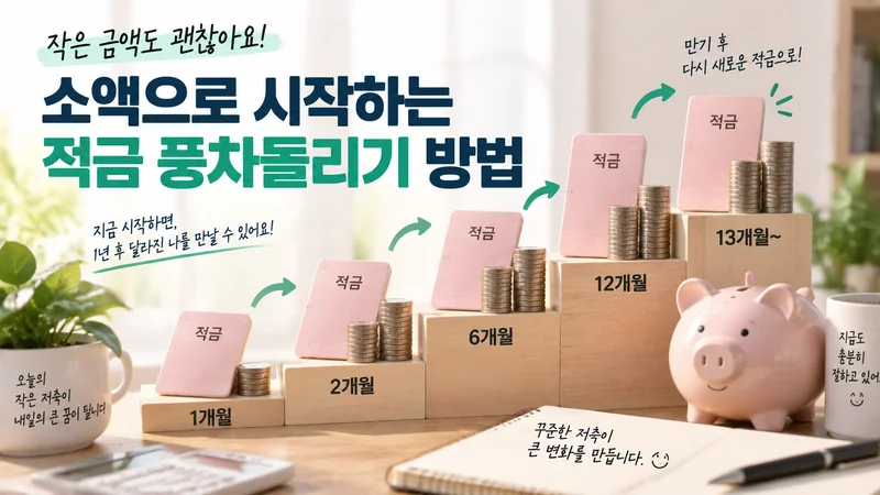 풍차돌리기 성공을 위한 비상금 관리와 금리 비교 등 체크 항목이 담긴 금융 계획 체크리스트 이미지