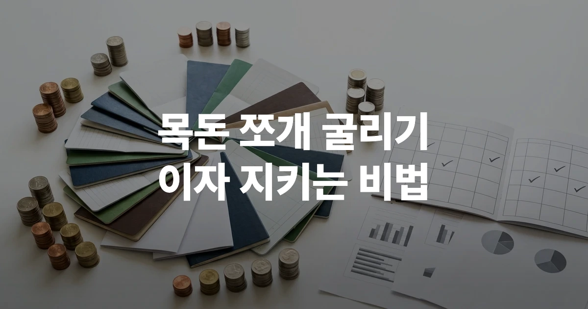 예금 적금 풍차돌리기로 목돈을 굴리는 개념을 보여주는 통장과 달력 이미지
