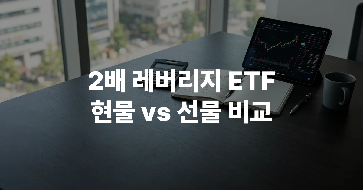 단일종목 레버리지 ETF의 현물형과 선물형 구조 및 특징을 나타낸 비교 표