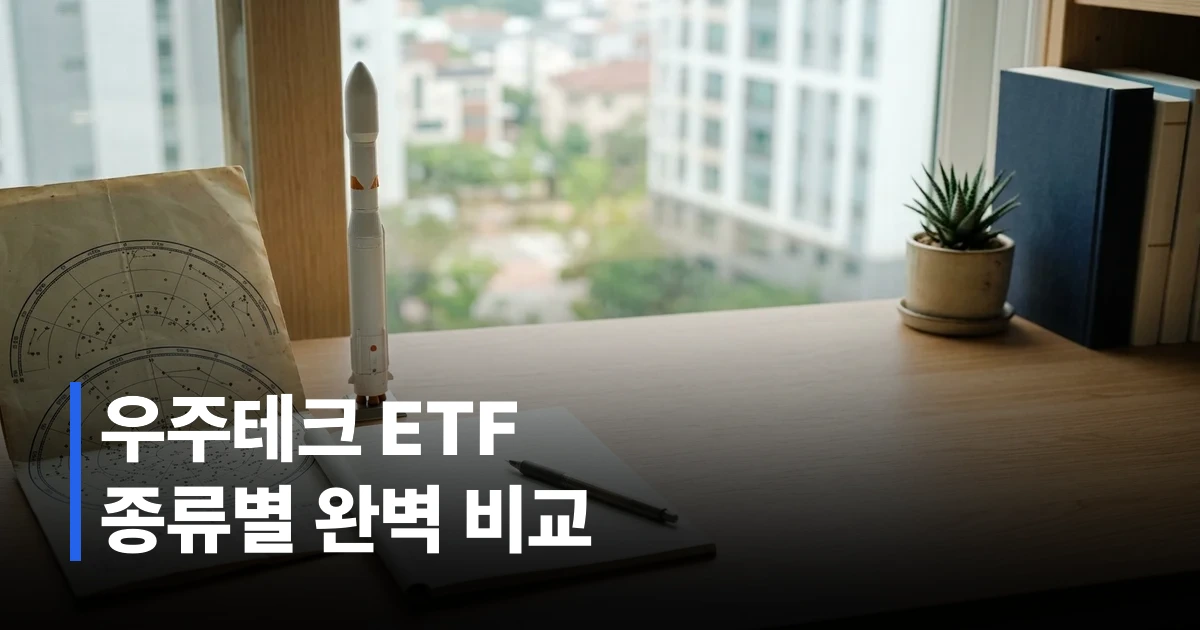 우주테크 ETF 추천 및 비교를 위한 8개 상품의 성과 분석 차트