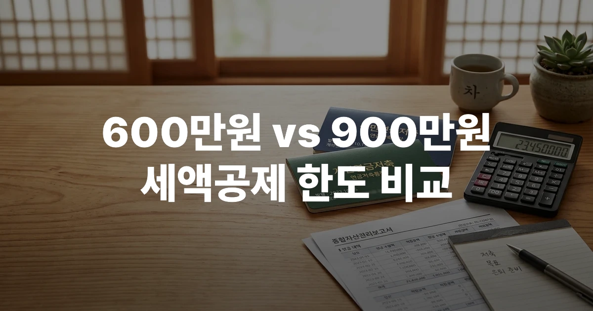 연금저축과 IRP 통장, 계산기와 서류가 놓인 책상