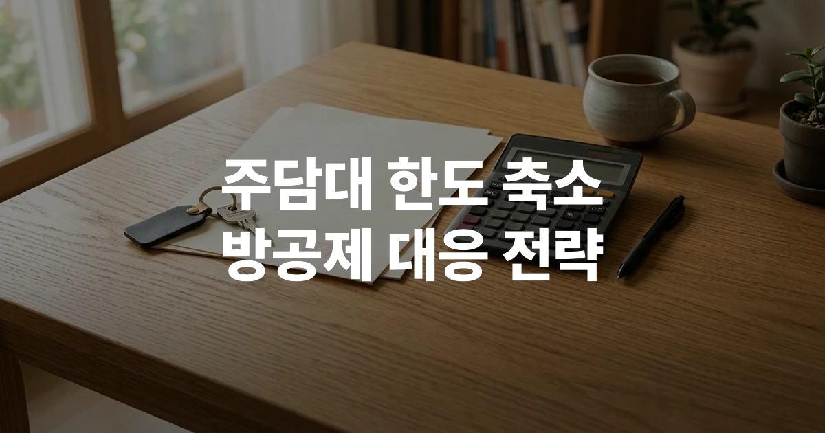 가계대출 모기지보험 제한으로 인한 주담대 한도 축소 안내 썸네일