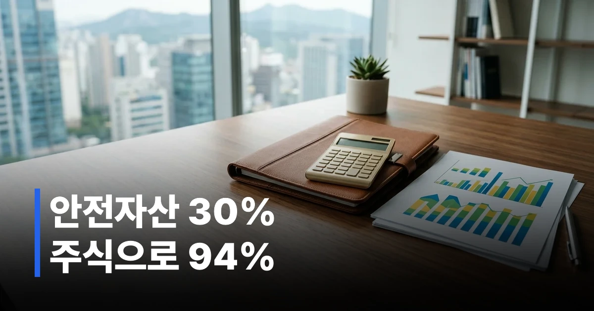 퇴직연금 계좌의 위험자산 한도 규제를 극복하고 주식 투자 비중을 늘리는 자산배분 인포그래픽