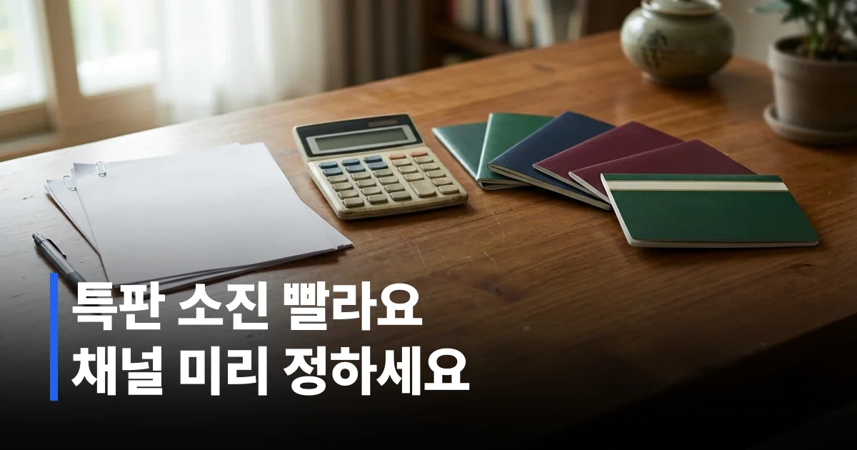 예금 통장과 계산기, 저축 관련 서류가 놓인 책상