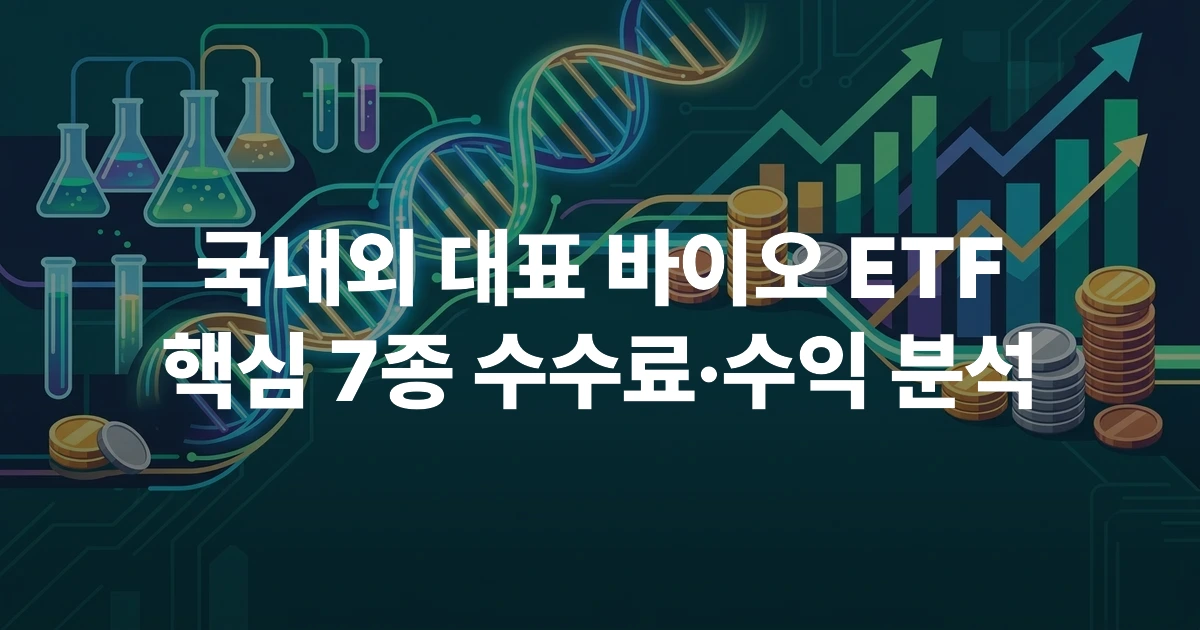 바이오 ETF 추천 국내외 주요 상품 비교 일러스트 썸네일