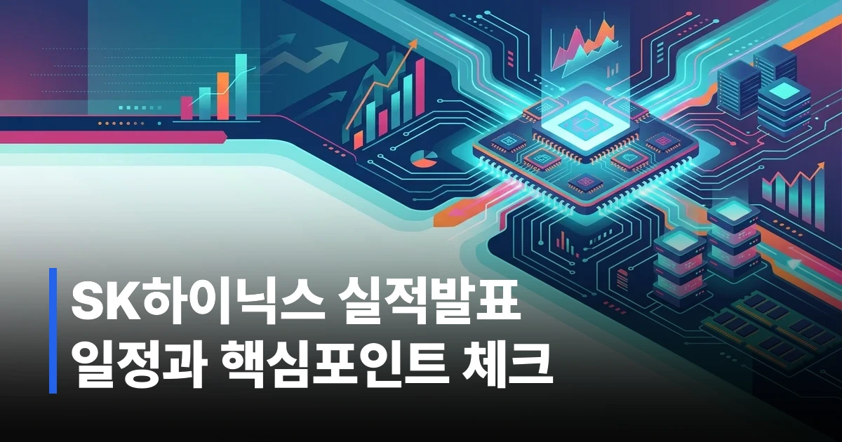 SK하이닉스 실적발표 일정 및 경영실적 인포그래픽