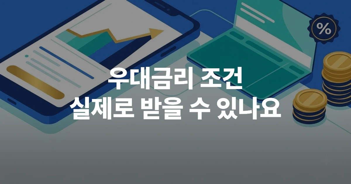 스마트폰 뱅킹 앱과 저축 통장, 동전 스택으로 표현한 비대면 정기적금 금리 비교