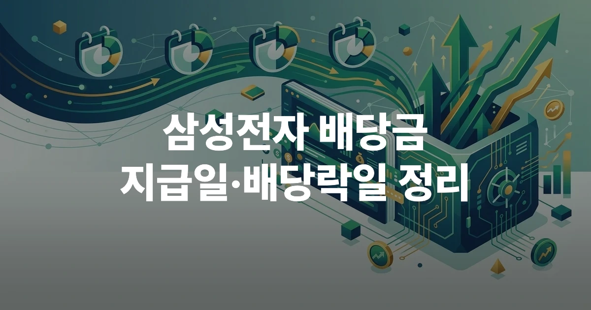삼성전자 주주환원 정책과 배당금 흐름을 도식화한 인포그래픽 일러스트
