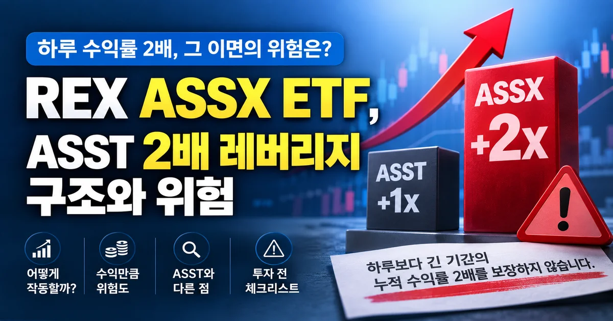 ASST 주식의 일일 변동률을 2배로 추종하는 ASSX 레버리지 ETF 구조