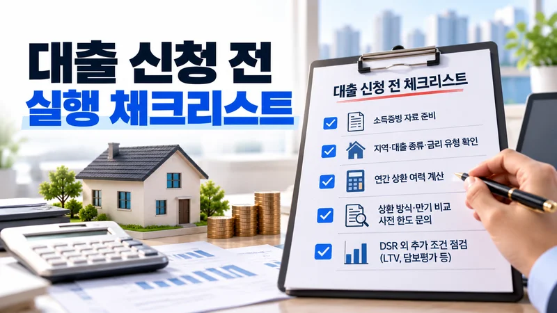 대출 신청 전 실행 체크리스트