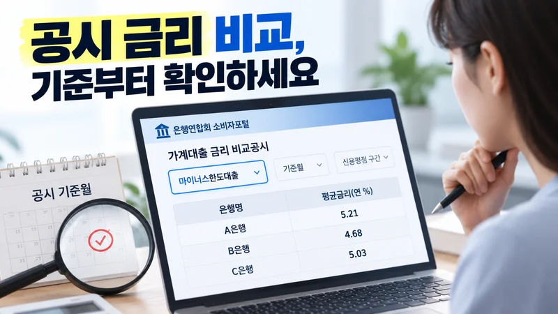 공시 금리 비교, 기준부터 확인하세요