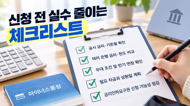 신청 전 실수 줄이는 체크리스트