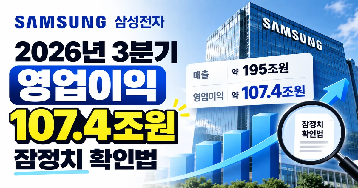 삼성전자 잠정 실적과 확정 실적을 구분하는 공시 자료