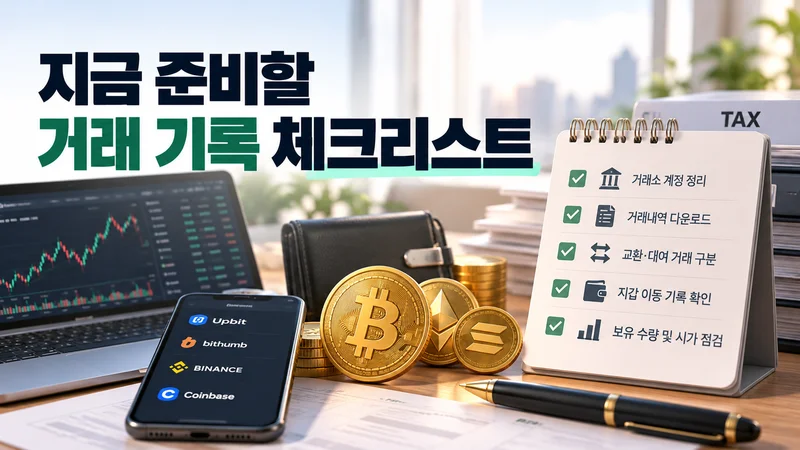 지금 준비할 거래 기록 체크리스트