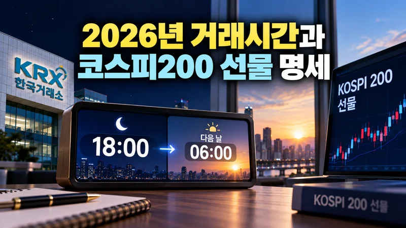 2026년 거래시간과 코스피200 선물 명세