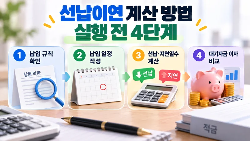 선납이연 계산 방법: 실행 전 4단계