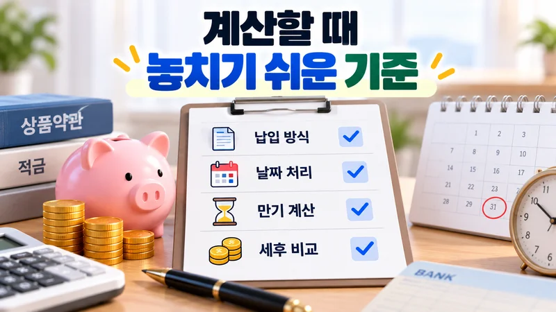 계산할 때 놓치기 쉬운 기준