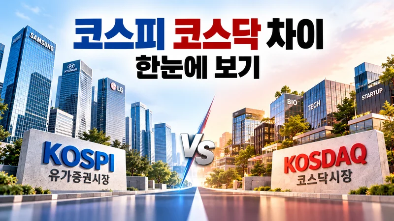 코스피 코스닥 차이 한눈에 보기